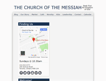 Tablet Screenshot of churchofthemessiah.ca
